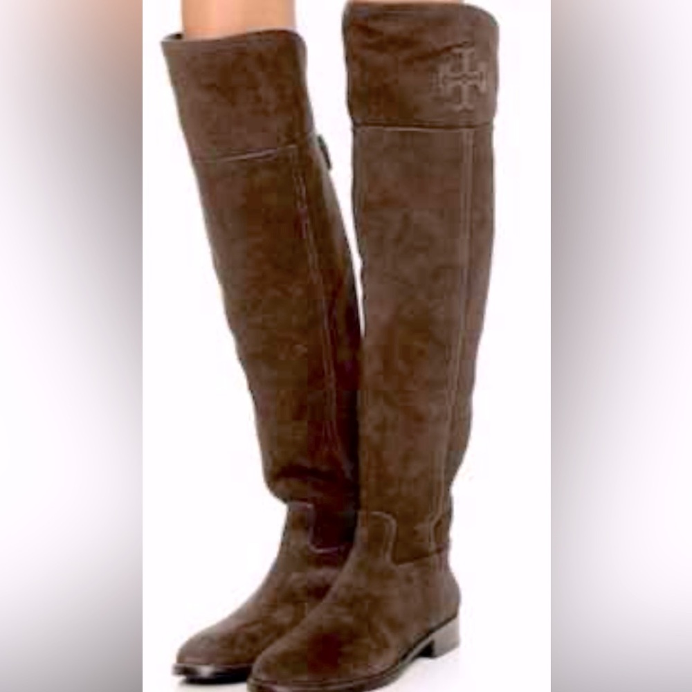 TORY BURCH Brown Suede Over-the-Knee Boots - Size 8.5 - EUC